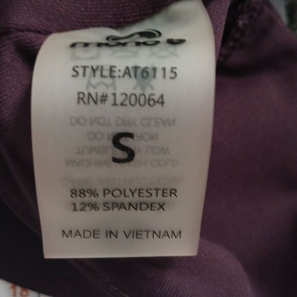 Mono B purple eggplant high impact sports bra adjustable strap Sz S Style AT6115 - Picture 5 of 5